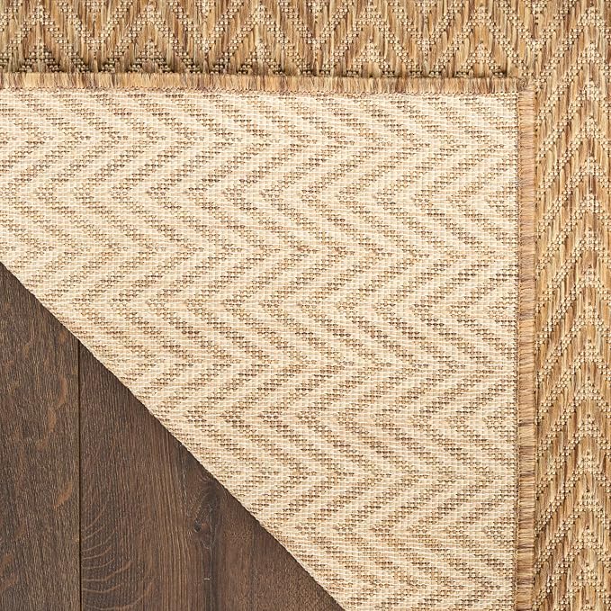 Nourison Home Horizon Indoor/Outdoor Natural 9' x 12' Area Rug - Easy Clean, Non Shedding, Bed Room, Living Room, Dining Room, Kitchen (9' x 12')