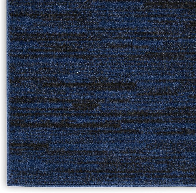 Nourison Home Nourison Essentials Midnight Blue 7' x Square Area Rug - Easy Clean, Non Shedding, Bed Room, Living Room, Dining Room, Kitchen (7' x Square)