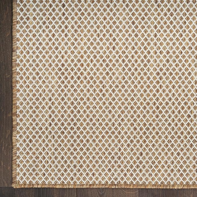 Nourison Home Courtyard Jute Ivory 2' x 6' Area Rug - Easy Clean, Non Shedding, Bed Room, Living Room, Dining Room, Kitchen (6' Runner)