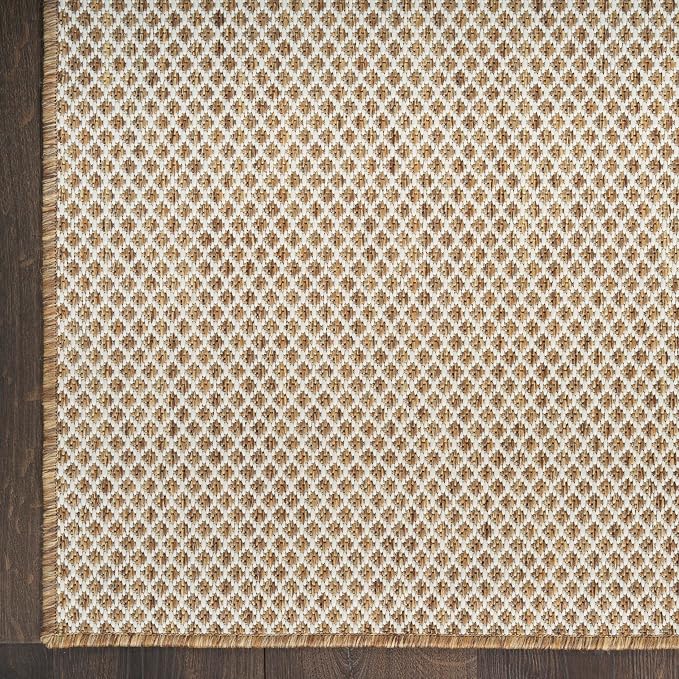 Nourison Home Courtyard Jute Ivory 8' x 10' Area Rug - Easy Clean, Non Shedding, Bed Room, Living Room, Dining Room, Kitchen (8' x 10')