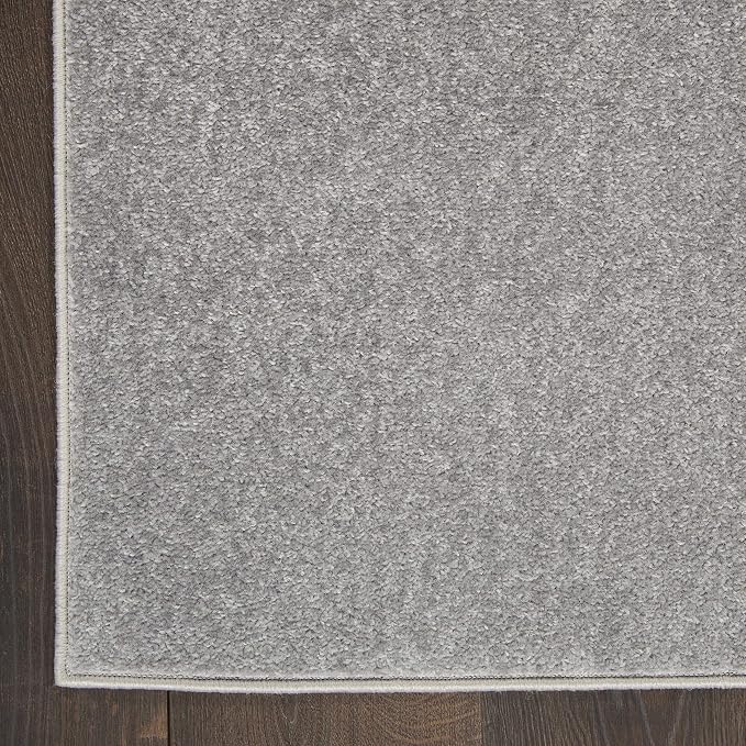 Nourison Home Nourison Essentials Silver Grey 6' x 9' Area Rug - Easy Clean, Non Shedding, Bed Room, Living Room, Dining Room, Kitchen (6' x 9')