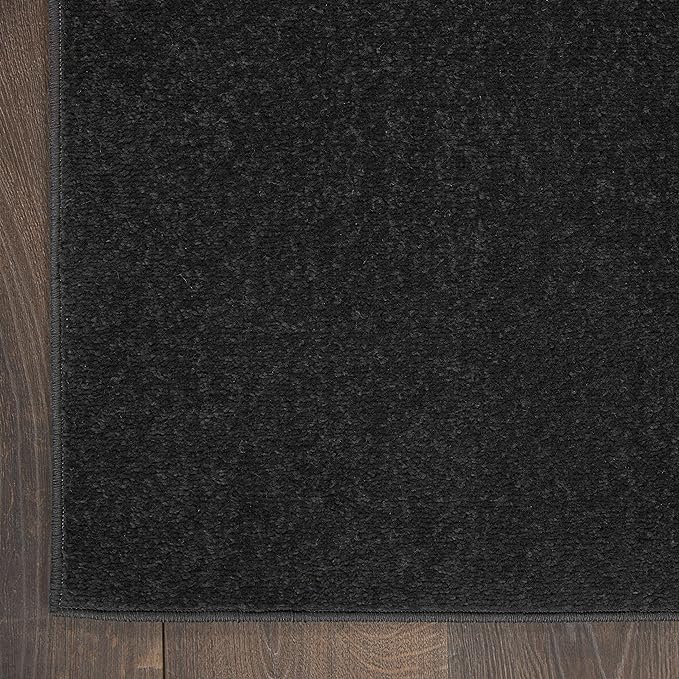 Nourison Home Nourison Essentials Black 2' x 4' Area Rug - Easy Clean, Non Shedding, Bed Room, Living Room, Dining Room, Kitchen (2' x 4')