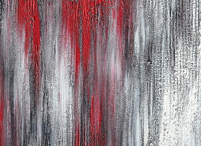 MyArton Large Abstract Red Black White Canvas Wall Art Modern Hand Painted Textured Oil Painting Framed Ready to Hang 60x30inch for Living Room Decor for Bedroom Decoration