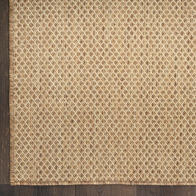 Nourison Home Courtyard Jute 9' x 12' Area Rug - Easy Clean, Non Shedding, Bed Room, Living Room, Dining Room, Kitchen (9' x 12')