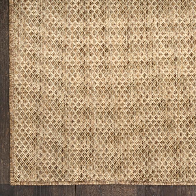Nourison Home Courtyard Jute 2'2" x 8' Area Rug - Easy Clean, Non Shedding, Bed Room, Living Room, Dining Room, Kitchen (8' Runner)