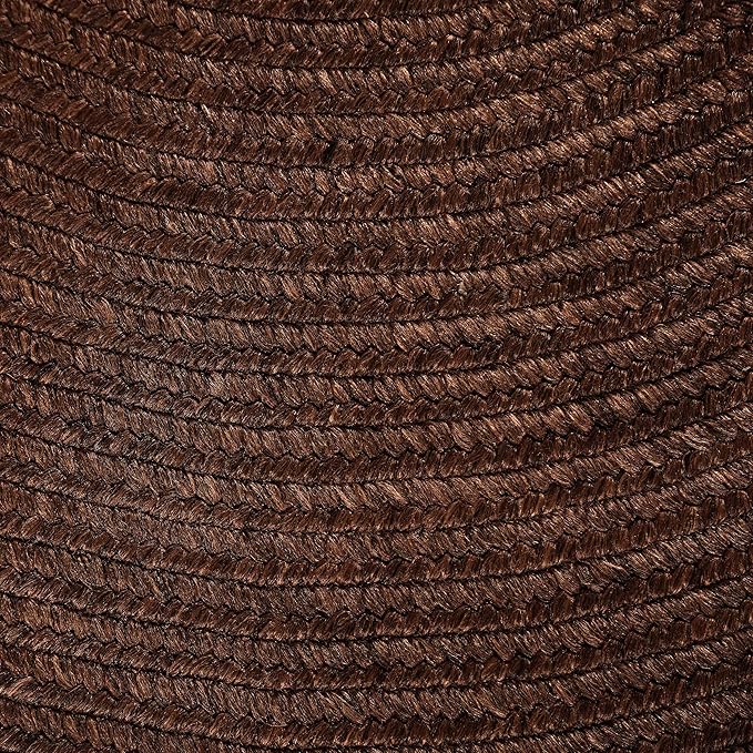 Superior Reversible Braided Indoor/Outdoor Area Rug, 6' round, Cocoa