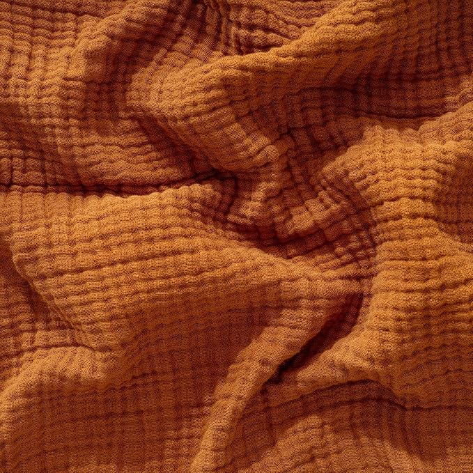 Muslin Blanket - Pure 100% Turkish Cotton Airy Soft Light Versatile Gauze Throw Blanket for Bed, Couch, Sofa (Cinnamon Brown, Twin XL Size (71" x 95" inch))