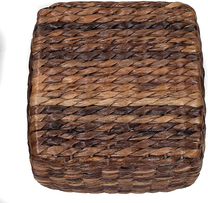 BIRDROCK HOME Seagrass Accent Stool | Made of Hand Woven Seagrass | 21 inch Stool
