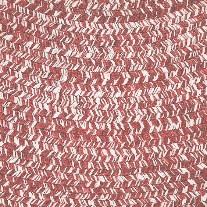 Superior Large Indoor/Outdoor Area Rug, Multi-Tone Reversible Braided Floor Decor for Patio, Front Porch, Entryway, Living Room, Office, Nursery, Artistic Home, 4' x 6', Brick-White