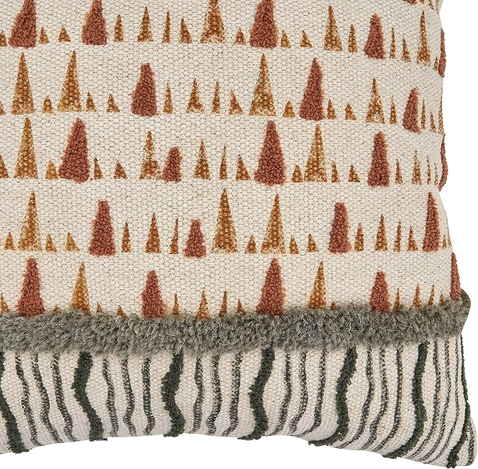 SARO LIFESTYLE Abstract Design Printed and Embroidered Pillow Cover
