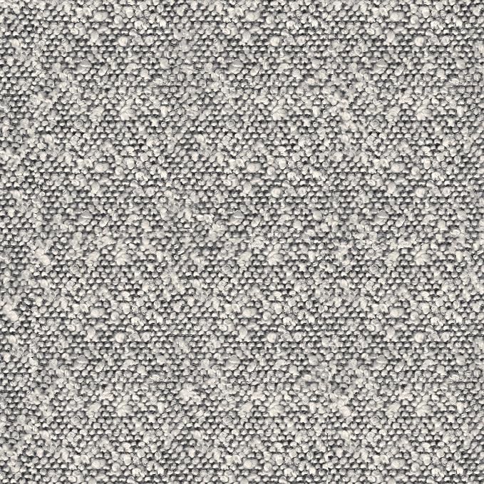 HomePop Modern Fabric Storage Ottoman with Wood Top -White Cream Boucle with Gray Yarn