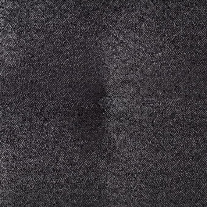 Square Tufted Floor Pillow with Removable Cover, Black, Large (40")