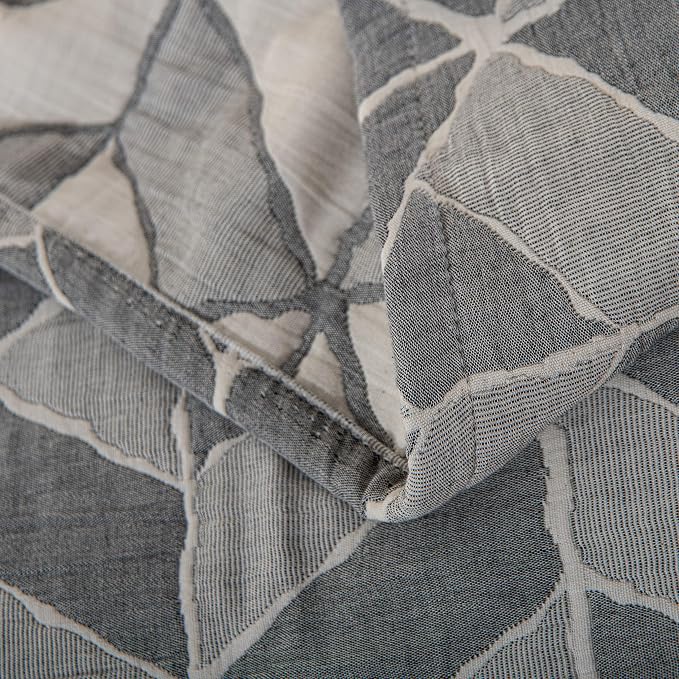 NTBAY 3 Layers Cotton Muslin 106x92 King Bed Blanket, Super Soft Breathable Thermal Yarn Dyed Quilt for Adults, Perfect Lightweight Blanket for Couch Sofa Bed All Seasons, Trapezoid