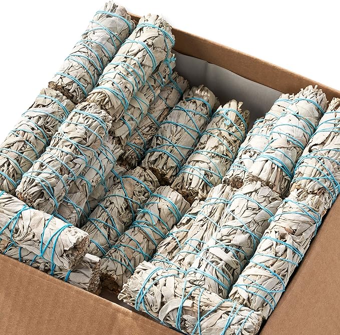Blue River Sage 20 White Sage Smudge Sticks 4 Inch - Sustainably Grown Sage Bundles for Smudging, Cleansing Home Office, & Ceremony