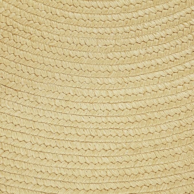 Superior Reversible Braided Indoor/Outdoor Area Rug, 4' Round, Cream
