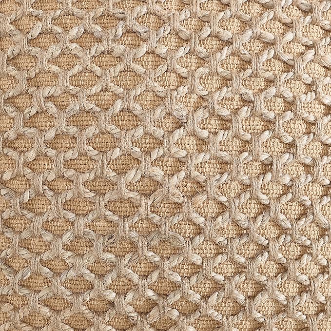 Boho Living Jada Decorative Throw, Includes Accent, Premium Woven Design, Living Room Décor, (2) 20" x 20" Pillow Cover with Insert, Beige