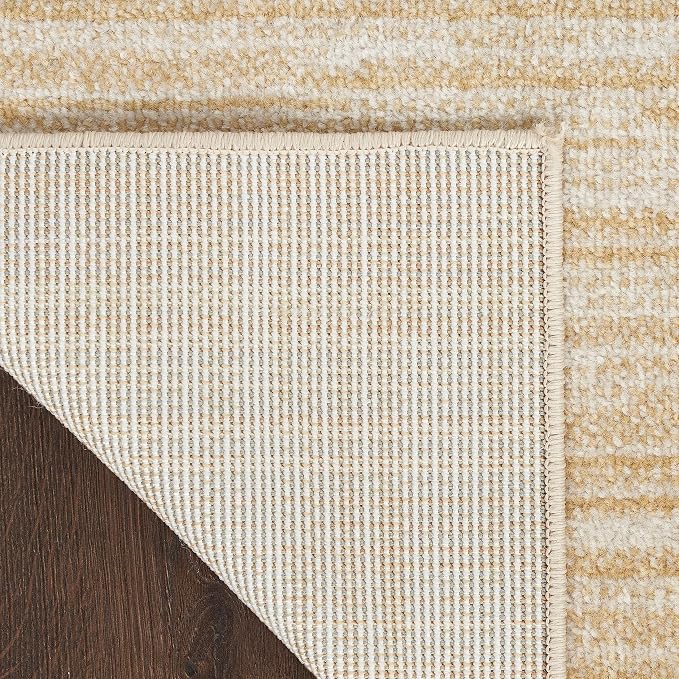 Nourison Home Nourison Essentials Ivory Gold 9' x 12' Area Rug - Easy Clean, Non Shedding, Bed Room, Living Room, Dining Room, Kitchen (9' x 12')