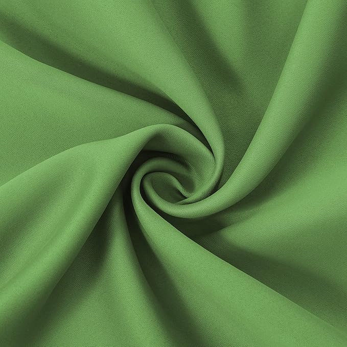 LEMOMO Blackout Curtains 52 x 63 inch/Light Green Curtains Set of 2 Panels/Thermal Insulated Room Darkening Bedroom Curtains