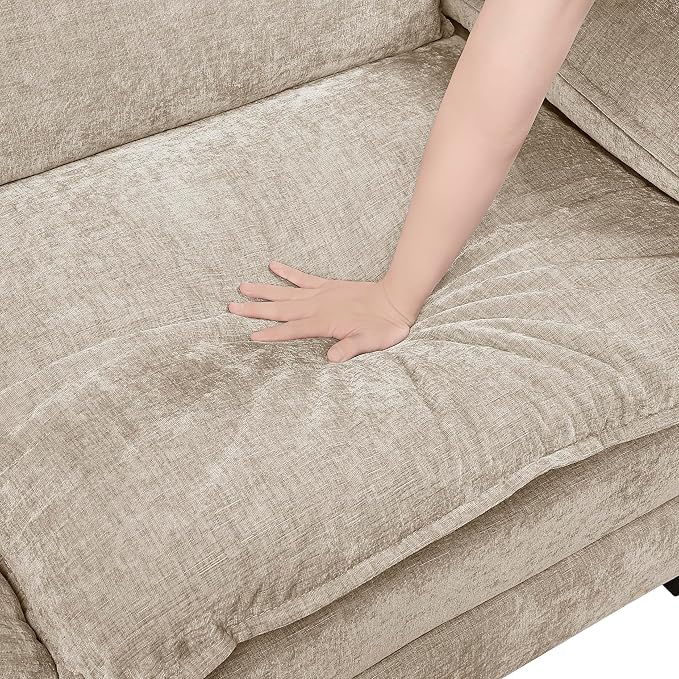 Lexicon Modular Sectional Sofa, Module for Sectional Couch, Corner Seat, Removable Cushion Cover, Soft Upholstery, Durable Frame, Customizable Comfort, Chenille Light Taupe