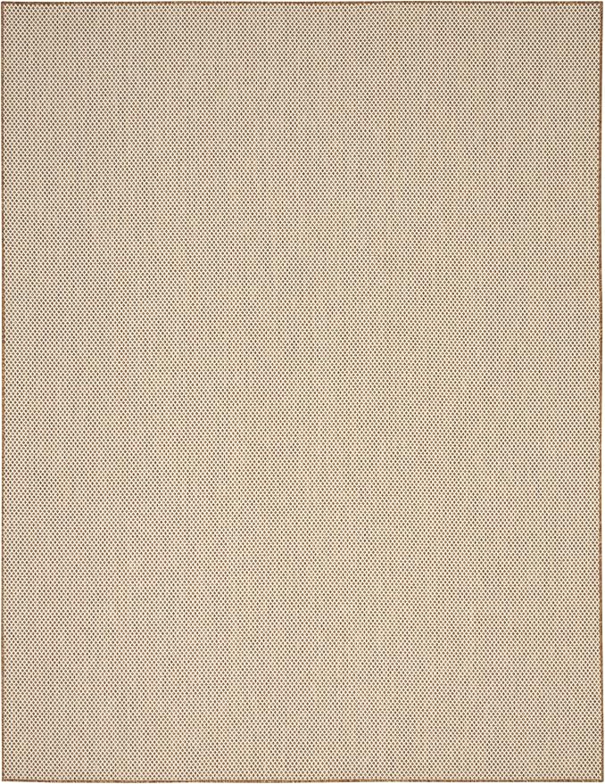 Nourison Home Courtyard Jute Ivory 10' x 14' Area Rug - Easy Clean, Non Shedding, Bed Room, Living Room, Dining Room, Kitchen (10' x14')