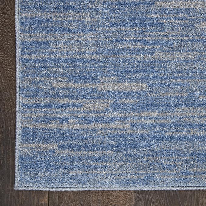 Nourison Home Nourison Essentials Blue Grey 5' x Square Area Rug - Easy Clean, Non Shedding, Bed Room, Living Room, Dining Room, Kitchen (5' x Square)