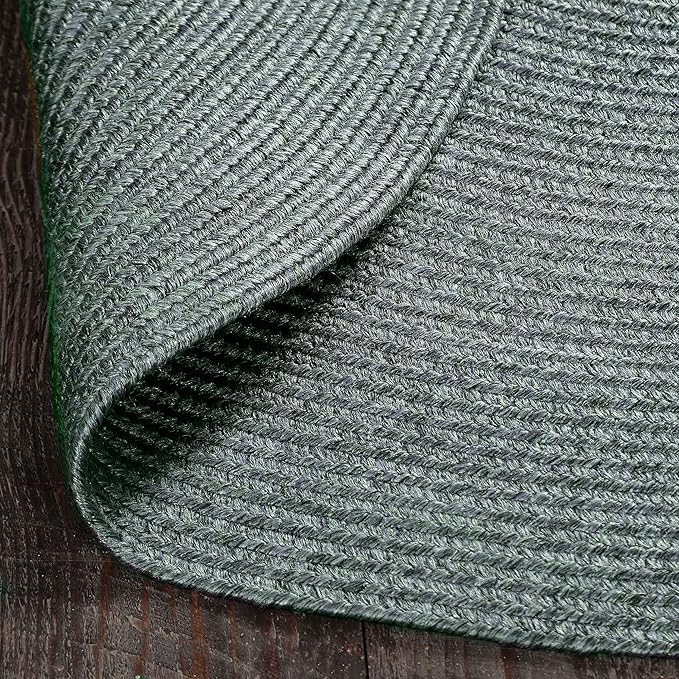 Superior Indoor/Outdoor Area Rug, Reversible Braided Floor Decor for Living Room, Kitchen, Patio, Front Porch, Modern Boho Farmhouse Rugs, Hardwood, Bedroom Accessories, 5' x 8', Lagoon Breeze