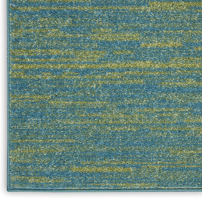 Nourison Home Nourison Essentials Blue Green 5' x 7' Area Rug - Easy Clean, Non Shedding, Bed Room, Living Room, Dining Room, Kitchen (5' x 7')
