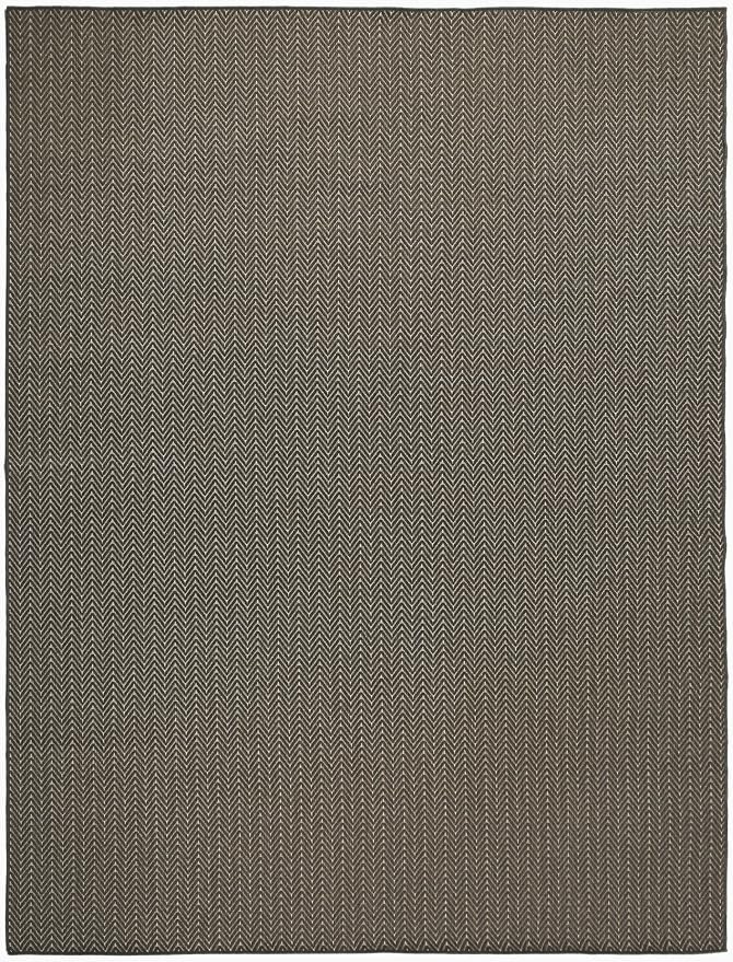 Nourison Home Horizon Indoor/Outdoor Charcoal 9' x 12' Area Rug - Easy Clean, Non Shedding, Bed Room, Living Room, Dining Room, Kitchen (9' x 12')