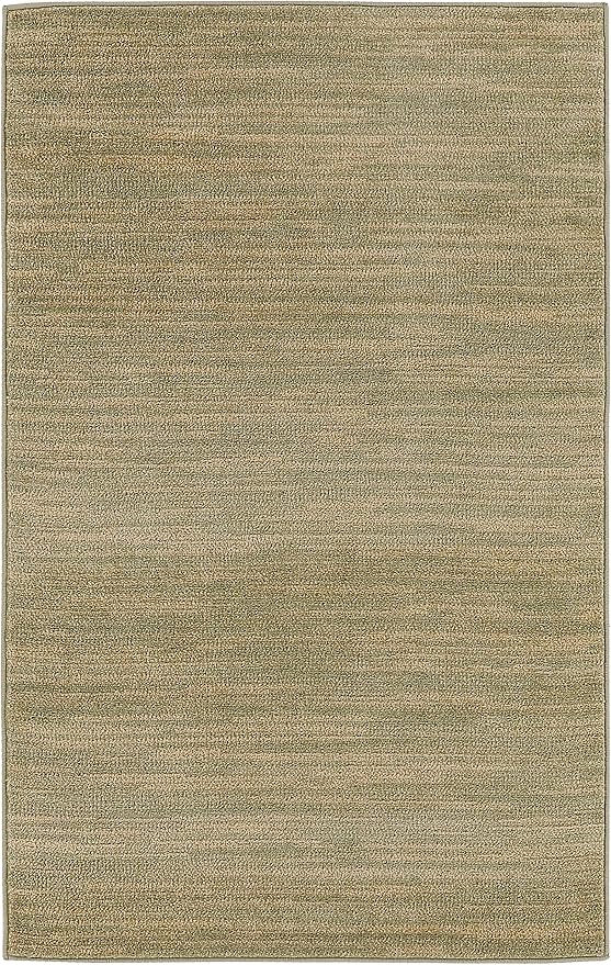 Nourison Home Nourison Essentials Green Gold 3' x 5' Area Rug - Easy Clean, Non Shedding, Bed Room, Living Room, Dining Room, Kitchen (3' x 5')