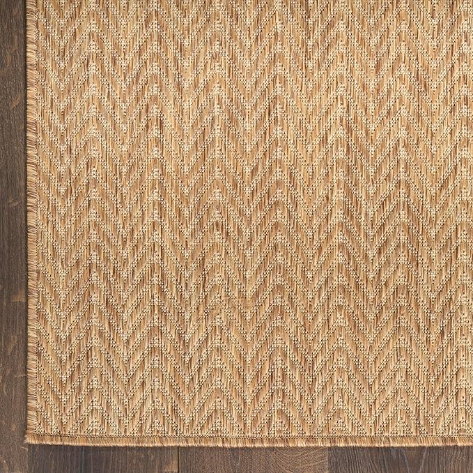 Nourison Home Horizon Indoor/Outdoor Natural 9' x 12' Area Rug - Easy Clean, Non Shedding, Bed Room, Living Room, Dining Room, Kitchen (9' x 12')