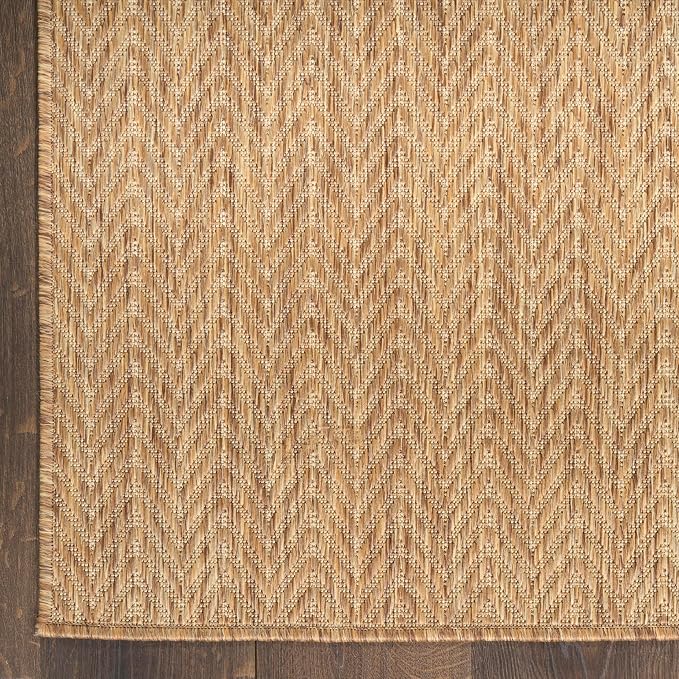 Nourison Home Horizon Indoor/Outdoor Natural 8' x 10' Area Rug - Easy Clean, Non Shedding, Bed Room, Living Room, Dining Room, Kitchen (8' x 10')