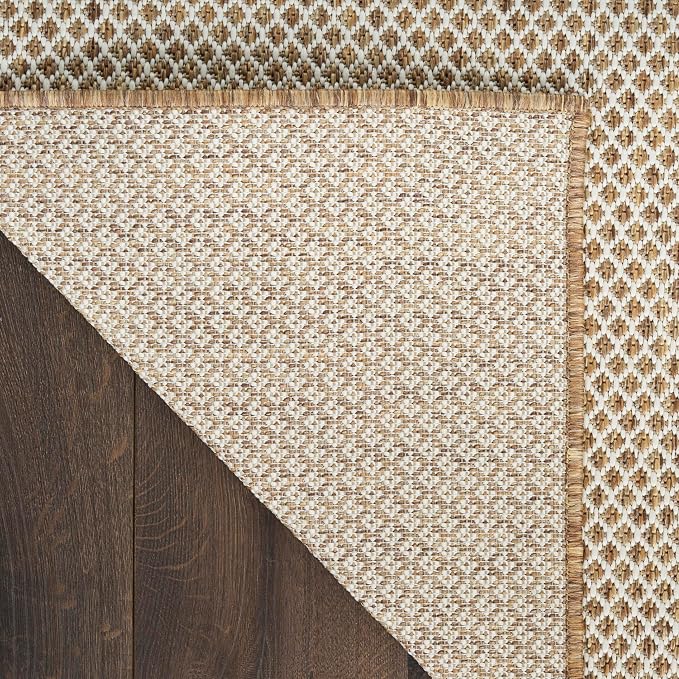 Nourison Home Courtyard Jute Ivory 9' x 12' Area Rug - Easy Clean, Non Shedding, Bed Room, Living Room, Dining Room, Kitchen (9' x 12')