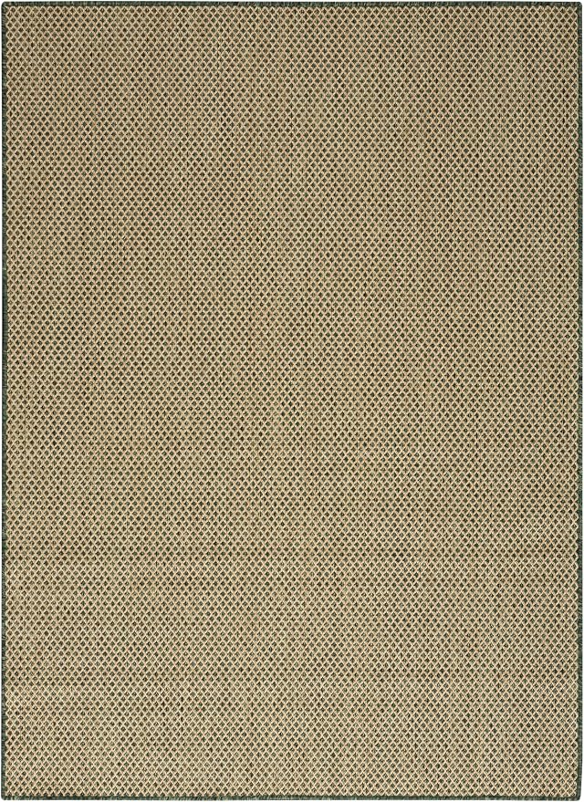 Nourison Home Courtyard Green 6' x 9' Area Rug - Easy Clean, Non Shedding, Bed Room, Living Room, Dining Room, Kitchen (6' x 9')