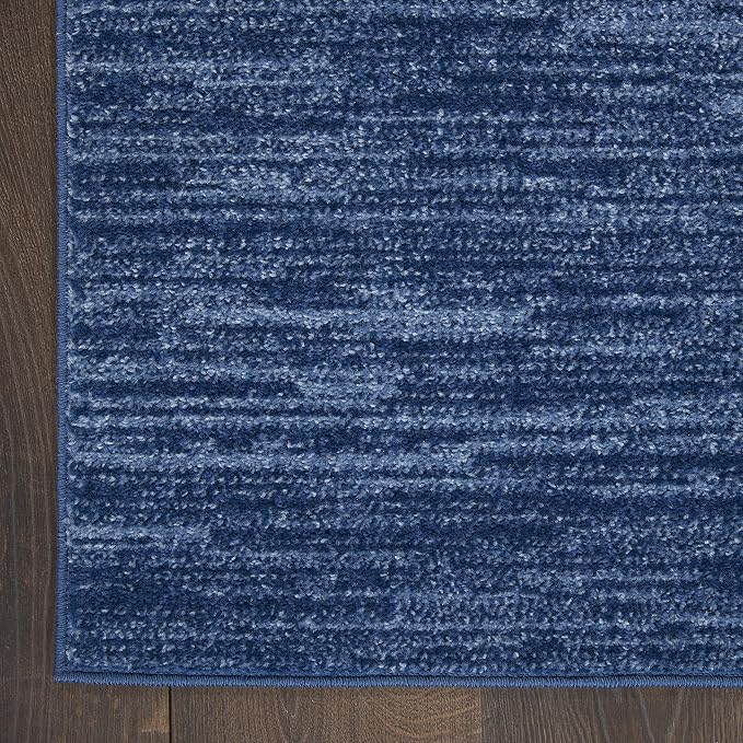 Nourison Home Nourison Essentials Navy Blue 3' x 5' Area Rug - Easy Clean, Non Shedding, Bed Room, Living Room, Dining Room, Kitchen (3' x 5')