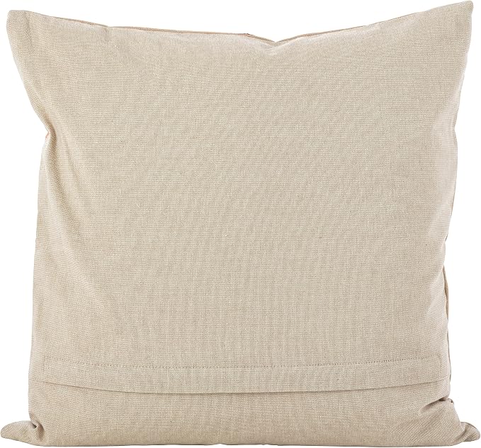 SARO LIFESTYLE Embroidered Floral Design Cotton Poly Filled Throw Pillow, 18", Multi