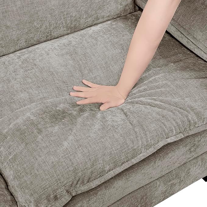 Lexicon Modular Sectional Sofa, Module for Sectional Couch, Armless Chair, Removable Cushion Cover, Soft Upholstery, Durable Frame, Customizable Comfort, Chenille Dark Pewter