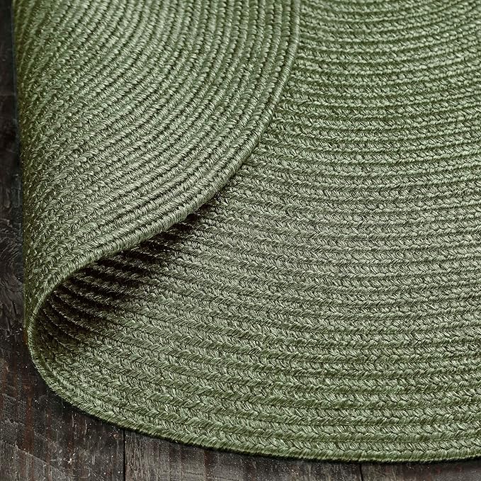 Superior Jute Oval Indoor Area Rug, Green