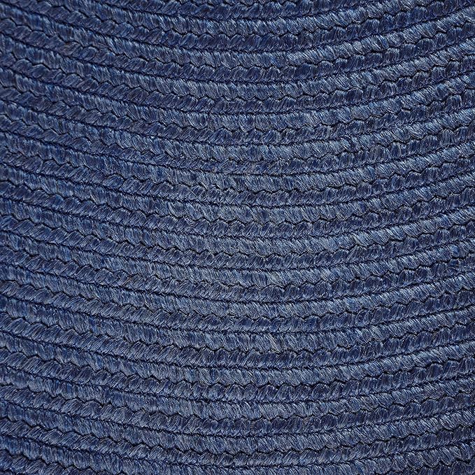 Superior Reversible Braided Indoor/Outdoor Area Rug, 6' round, Denim Blue