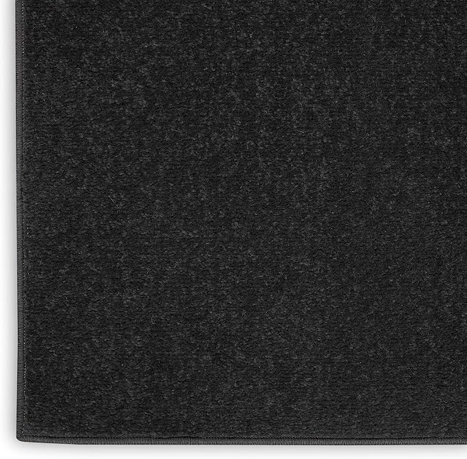 Nourison Home Nourison Essentials Black 7' x 10' Area Rug - Easy Clean, Non Shedding, Bed Room, Living Room, Dining Room, Kitchen (7' x 10')