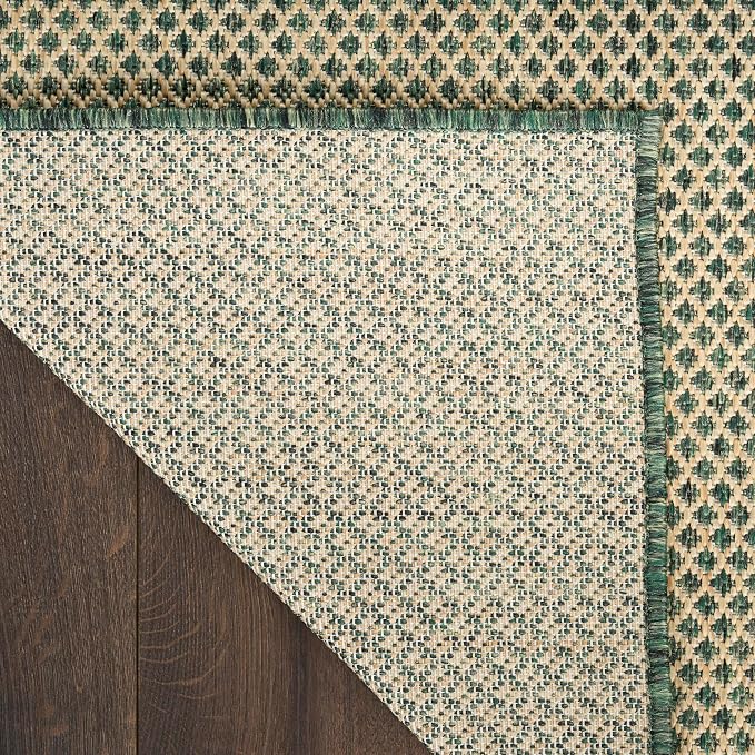 Nourison Home Courtyard 10' x 14' Green Fabric Area Rug