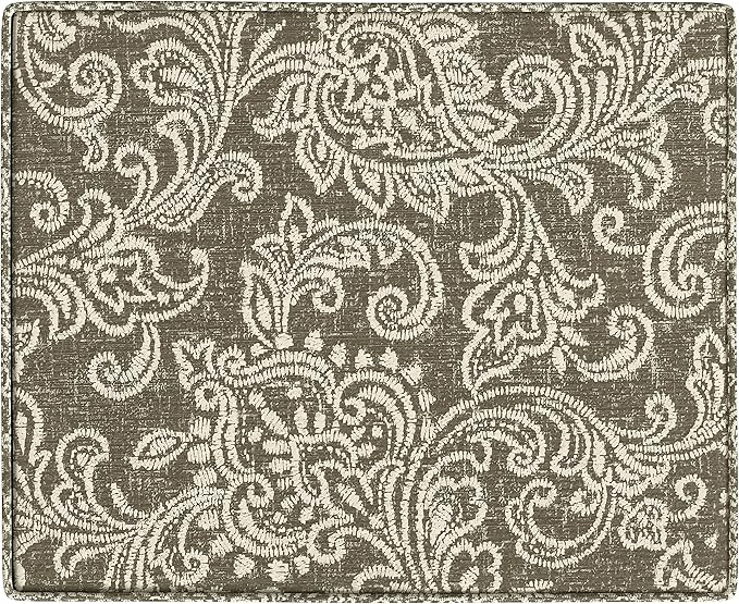 Spatial Order 22" Dinah Collection Storage Ottoman - Brown Jacobean Print