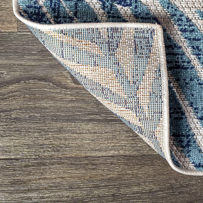 JONATHAN Y Tropics Palm Indoor Outdoor Square Area Rug 5X5 Cream/Orange | Ships Rolled, Durable Flat Weave, Lays Flat for Backyard, Patio, Porch, Easy-Cleaning, High Traffic,Pet-Friendly,Non-Shedding