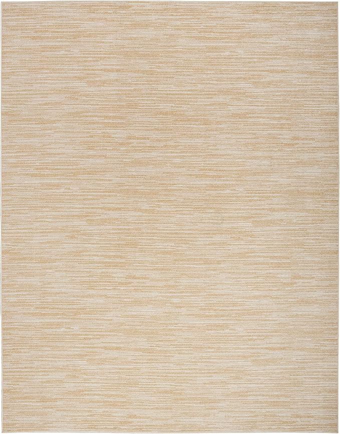 Nourison Home Nourison Essentials Ivory Gold 9' x 12' Area Rug - Easy Clean, Non Shedding, Bed Room, Living Room, Dining Room, Kitchen (9' x 12')