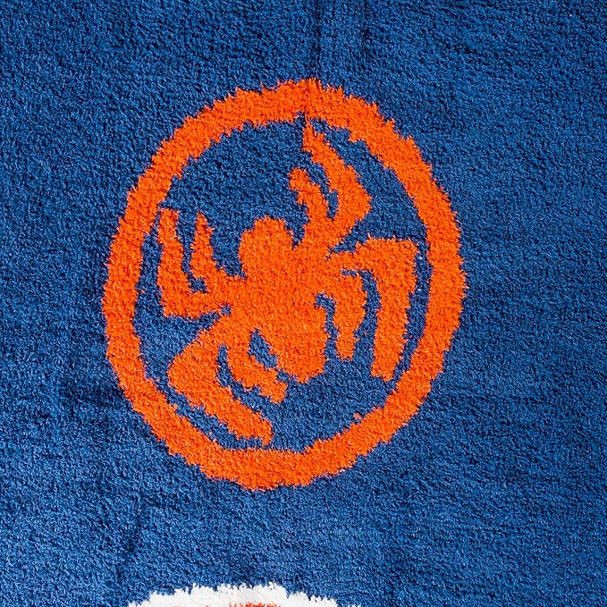 Jay Franco Marvel Spidey & His Amazing Friends Feather Knit Fluffy Throw Blanket - Ghost Spider and Miles Morales Fuzzy Blanket Measures 50 x 60 inch - Super Soft Lightweight Bedding