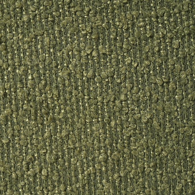 Christopher Knight Home Dalla Boucle Upholstered Ottoman Coffee Table, Small Living Room Sofa Footrest, Wooden Rectangular Ottoman Footstool, Guest Extra Seat, Olive Green