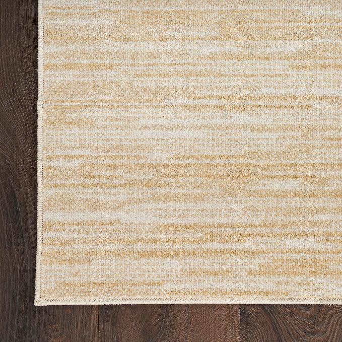 Nourison Home Nourison Essentials Ivory Gold 9' x 12' Area Rug - Easy Clean, Non Shedding, Bed Room, Living Room, Dining Room, Kitchen (9' x 12')