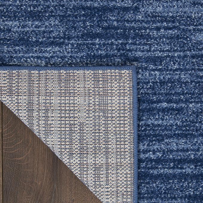 Nourison Home Nourison Essentials Navy Blue 3' x 5' Area Rug - Easy Clean, Non Shedding, Bed Room, Living Room, Dining Room, Kitchen (3' x 5')