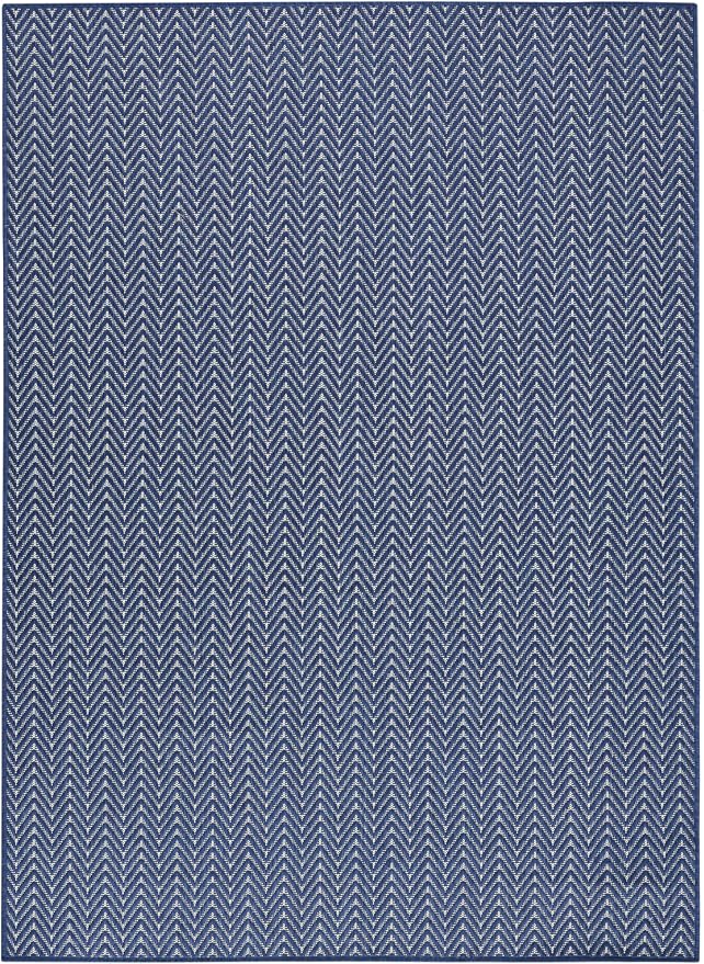 Nourison Home Horizon Indoor/Outdoor Navy 5' x 7' Area Rug - Easy Clean, Non Shedding, Bed Room, Living Room, Dining Room, Kitchen (5' x 7')