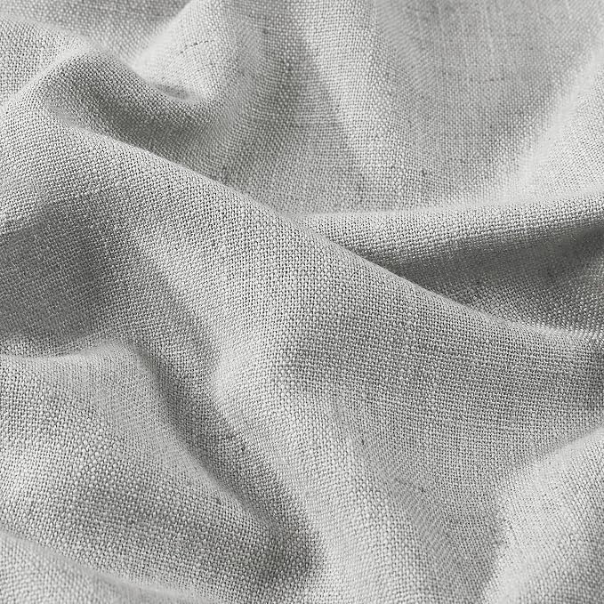 Vision Home Light Gray Pinch Pleated Full Blackout Curtains Linen Blended Room Darkening Curtain Panels 95 inch for Living Room Bedroom Thermal Insulated Pinch Pleat Drapes with Hooks 8FT 40"Wx95"Lx2