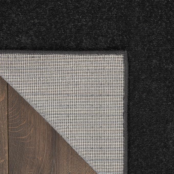 Nourison Home Nourison Essentials Black 5' x 8' Area Rug - Easy Clean, Non Shedding, Bed Room, Living Room, Dining Room, Kitchen (5' x 8')